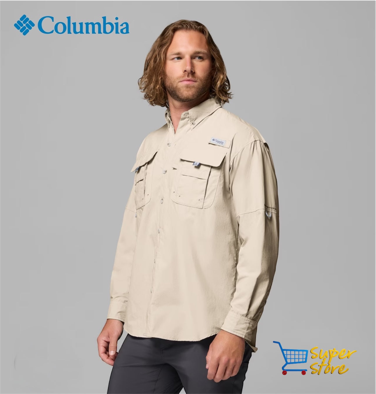 Camisa Columbia Bahama Manga Larga