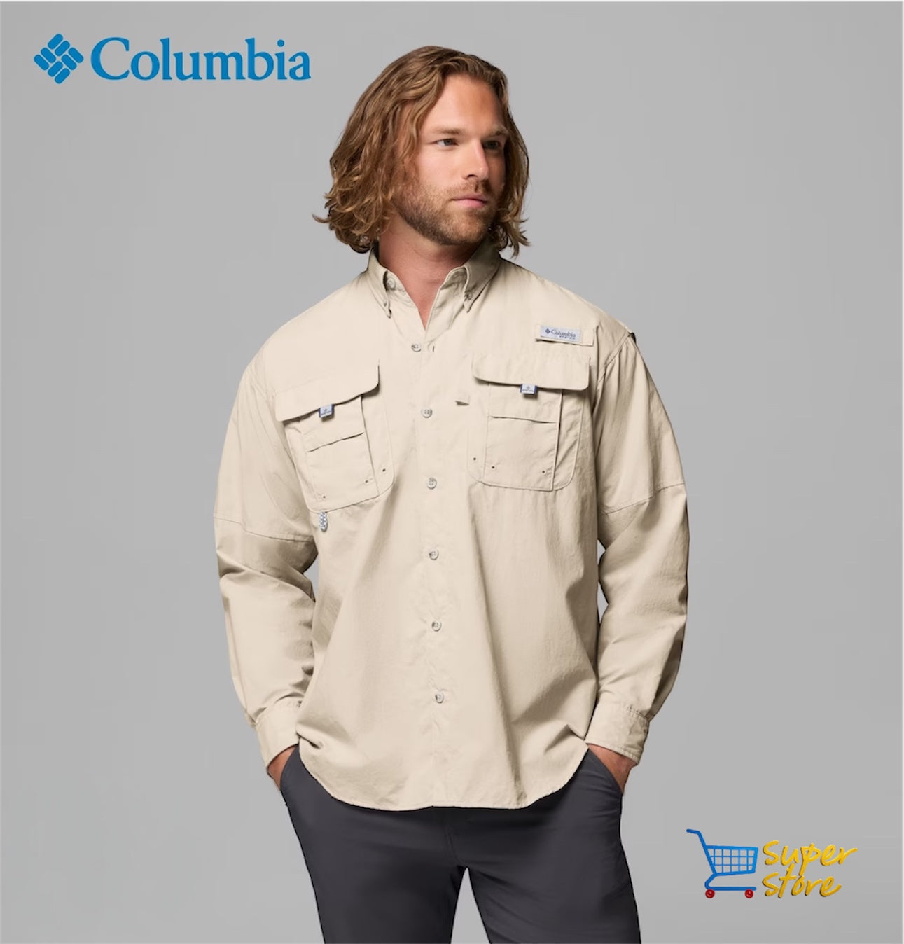 Camisa Columbia Bahama Manga Larga