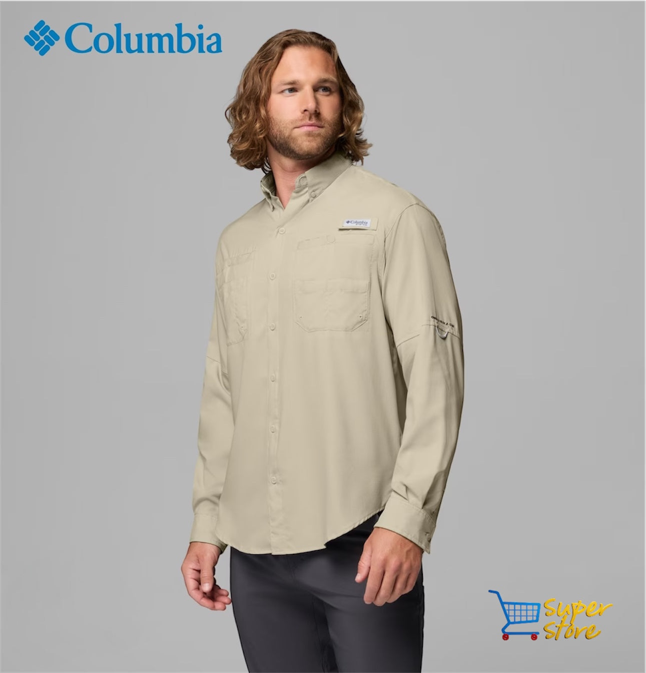 Camisa Columbia Tamiami manga larga
